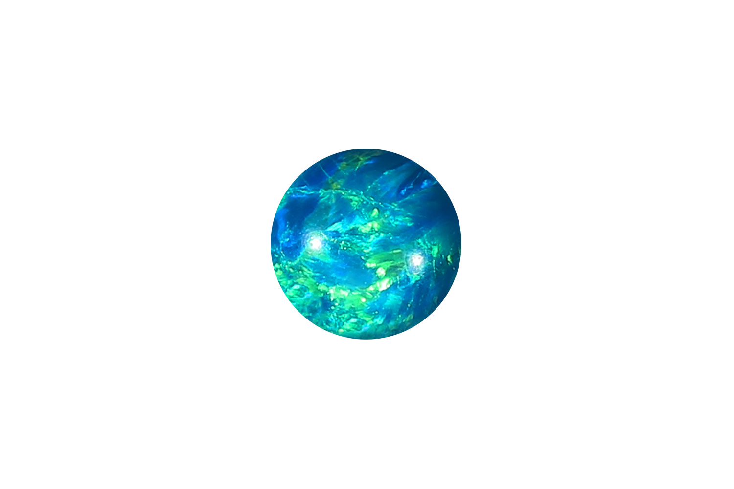 Synthetischer Opal Klemmkugel von Piercingline